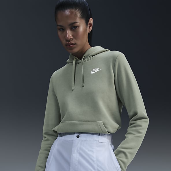 Womens Green Hoodies Pullovers. Nike